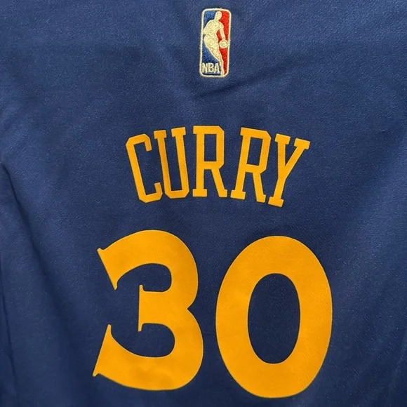 Golden State Warriors Blue and Gold Steph Curry Jersey and snap
